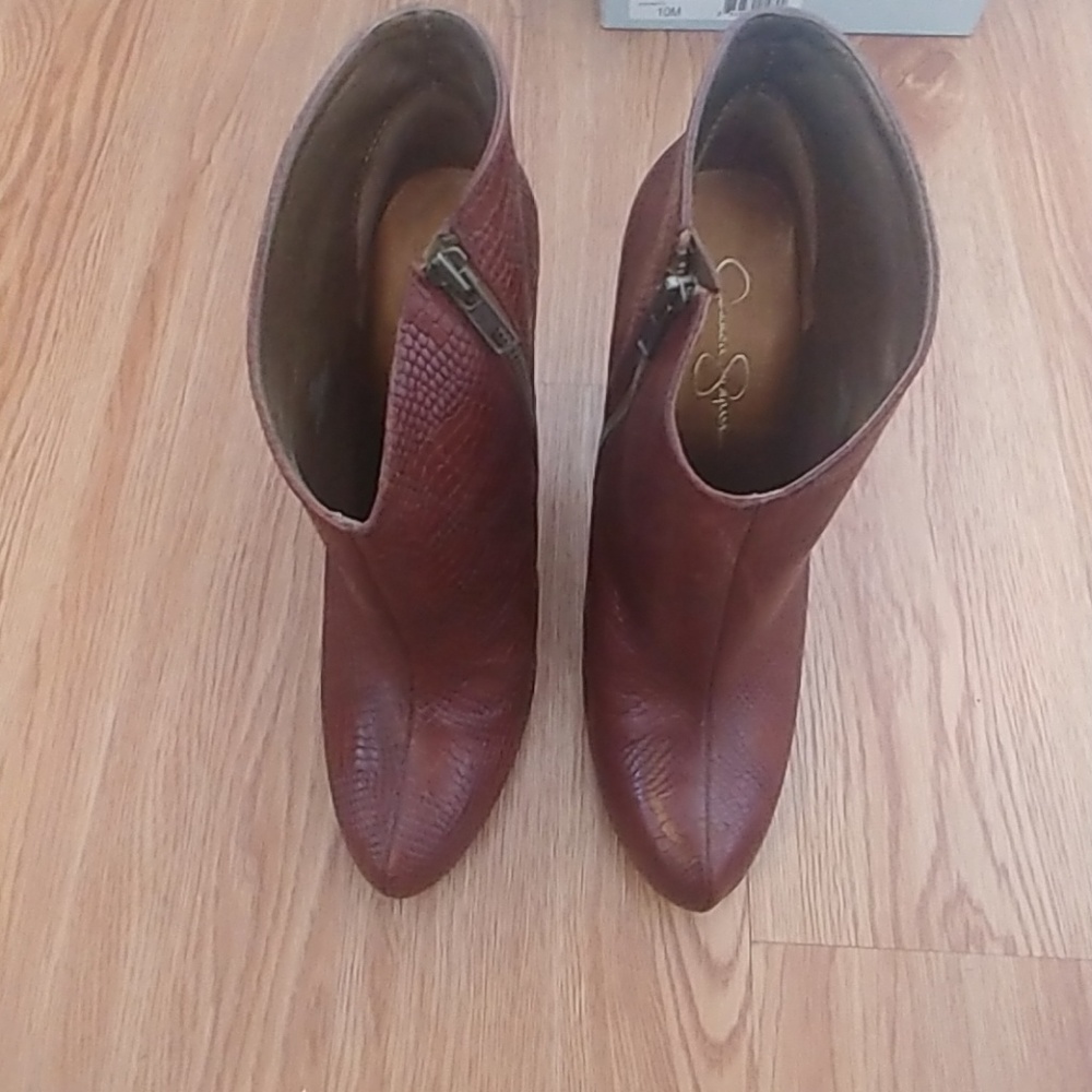 Leather Chestnut Italian Crock Boots